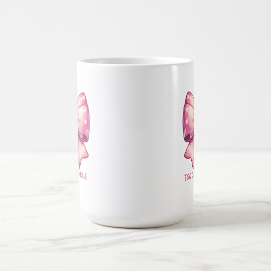 Pretty Pink Bow-Too Cute To Handle Kaffeetasse (Mittel)