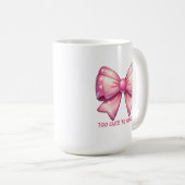 Pretty Pink Bow-Too Cute To Handle Kaffeetasse (VorderseiteRechts)