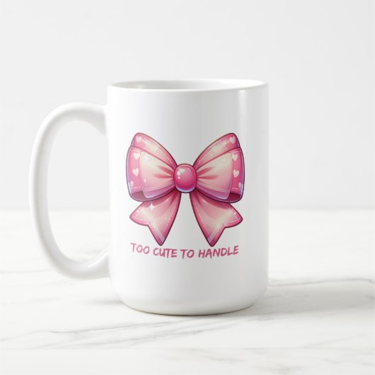 Pretty Pink Bow-Too Cute To Handle Kaffeetasse (Links)