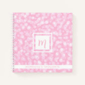 Pretty Pink Bubbles Monogram Square Notizblock (Vorderseite)