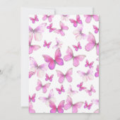 Pretty Pink Butterflies 18th Birthday Debut Einladung (Rückseite)