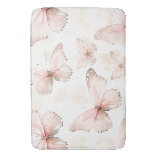 Pretty Pink Butterflies   Badematte (Vorderseite Vertikal)