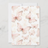 Pretty Pink Butterflies Birthday Einladung (Rückseite)