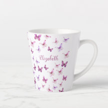 Pretty Pink Butterflies Custom Name