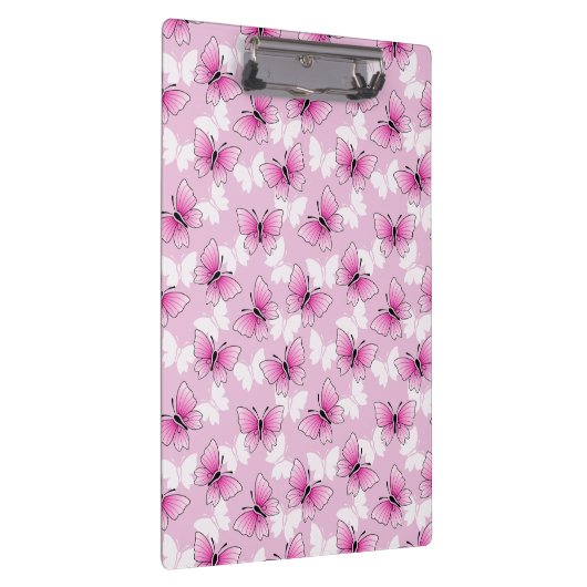 Pretty Pink Butterfly Clipboard Klemmbrett (Rechts)