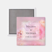Pretty Pink Carnations Save the Date Wedding Magnet (Vorderseite/Rückseite)
