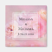 Pretty Pink Carnations Save the Date Wedding Magnet (Vorne)