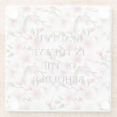 Pretty Pink Cherry Blossom Flowers Glasuntersetzer (Rückseite)