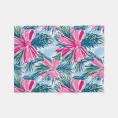 Pretty Pink Coquette Bow And Tree Sprig Pattern Fleecedecke (Vorderseite (Horizontal))