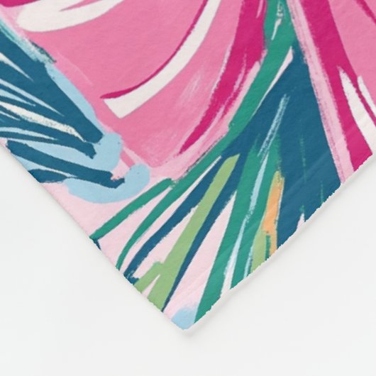 Pretty Pink Coquette Bow And Tree Sprig Pattern Fleecedecke (Ecke)