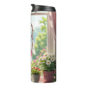 Pretty Pink Dreamcatcher and Plants Window Sill Thermosbecher (Nach rechts gedreht)