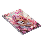 Pretty Pink Elven Fairy & Dragon Personalized Notizblock (Rechte Seite)