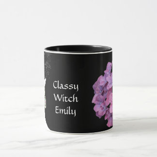 Pretty pink floral fashion girl face femme mug tasse