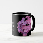 Pretty pink floral fashion girl face femme mug tasse (VorderseiteRechts)