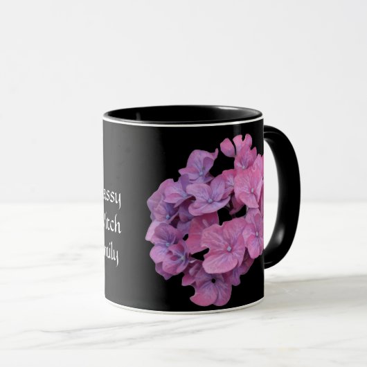 Pretty pink floral fashion girl face femme mug tasse (VorderseiteRechts)