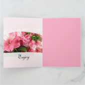 Pretty Pink Flower Folded Greeting Card Karte (Innenseite)