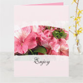 Pretty Pink Flower Folded Greeting Card Karte (Gelbe Blume)