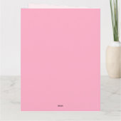 Pretty Pink Flower Folded Greeting Card Karte (Rückseite)