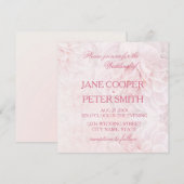 Pretty pink flowers Budget Wedding Invitation Einladung (Vorne/Hinten)