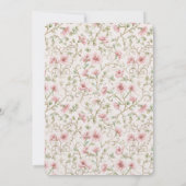 Pretty Pink Flowers Romantic Wedding Einladung (Rückseite)