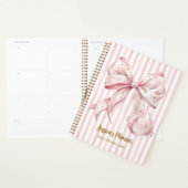 Pretty Pink Gold Confetti Bow School Planner Planer (Anzeige)