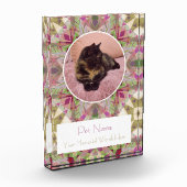 Pretty Pink Green Pet Cat Dog Memorial Keepsake Fotoblock (Links)