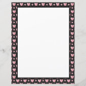 Pretty Pink Hearts on Black Personalized (Rückseite)