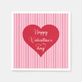 Pretty Pink Hearts Valentine Decor Napkins Serviette (Vorderseite)