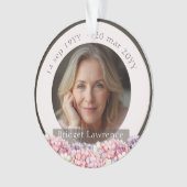 Pretty Pink Hydrangea Remembrance Memorial Ornament (Vorderseite)