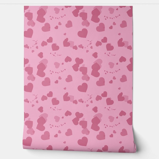Pretty pink love hearts wallpaper tapete (Abrollen)
