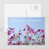 Pretty Pink Meadow Custom Message Postkarte (Vorne/Hinten)