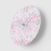 Pretty Pink Mermaid scale WALL CLOCK Runde Wanduhr (Winkel)
