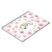 Pretty Pink Mint Ranunculus Horse Notizblock (Linke Seite)