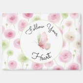 Pretty Pink Mint Ranunculus Quote Magnet (Vorderseite)