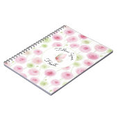 Pretty Pink Mint Ranunculus Quote Notizblock (Linke Seite)