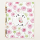 Pretty Pink Mint Ranunculus Quote Planer (Vorderseite)