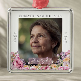 Pretty Pink Peonies Remembrance Keepsake Ornament