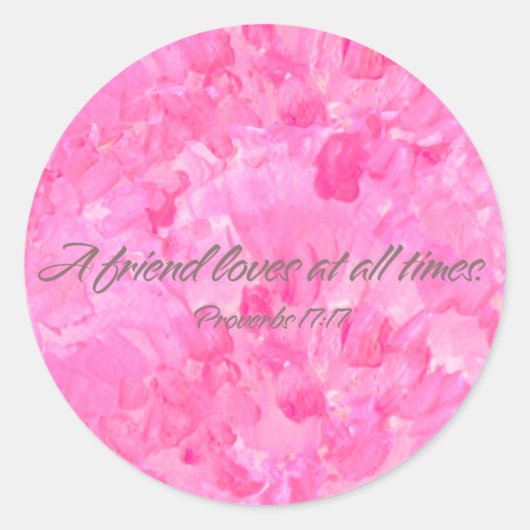 Pretty Pink Peony-A Friend Loves Sticker (Vorderseite)