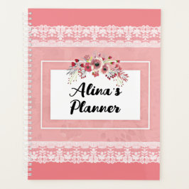 Pretty Pink Posies und Lace Vintage Name Planner Planer
