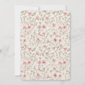 Pretty Pink Romantic Floral Bridal Shower Einladung (Rückseite)