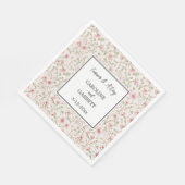 Pretty Pink Romantic Floral Wedding Serviette (Ecke)