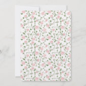 Pretty Pink Roses Floral Birthday   Einladung (Rückseite)