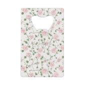 Pretty Pink Roses Floral Bridal Shower Geldbeutel Flaschenöffner (Vorderseite)