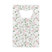 Pretty Pink Roses Floral Bridal Shower Geldbeutel Flaschenöffner (Rückseite)