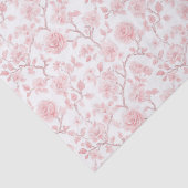 Pretty Pink Roses Floral Bridal Shower Seidenpapier (Ausschnitt)