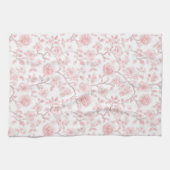 Pretty Pink Roses Floral Geschirrtuch (Horizontal)
