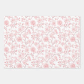 Pretty Pink Roses Floral Glitter Bridal Shower Geschenkpapier Set (Vorderseite 3)