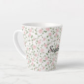 Pretty Pink Roses Floral   Milchtasse (Linke Ecke)
