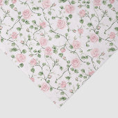 Pretty Pink Roses Floral Wedding Seidenpapier (Ausschnitt)