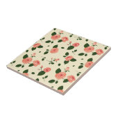 Pretty Pink Roses Pastel Pink Pattern Fliese (Seite)